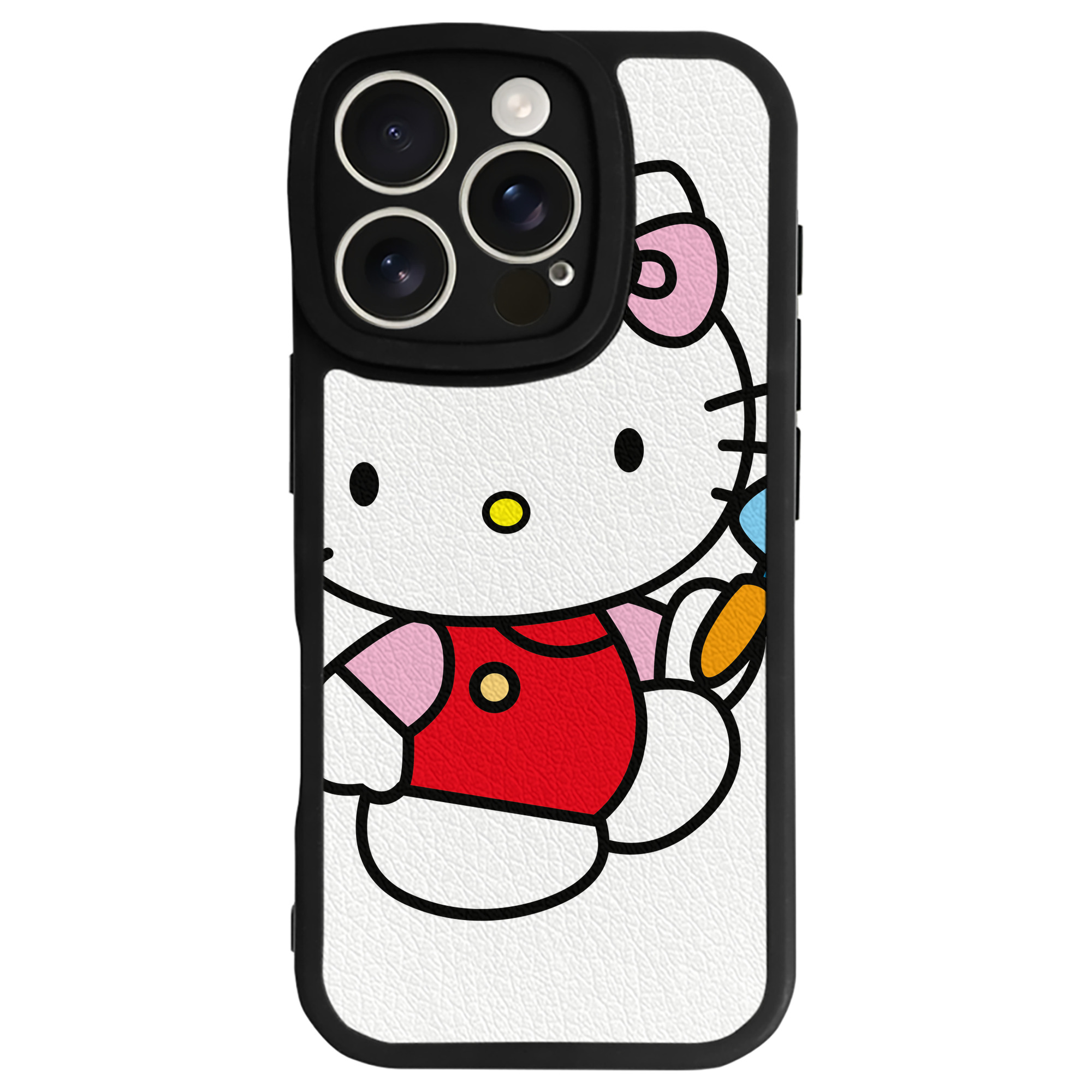 （画像用） Hello Kitty ハローキティ 【iPhone 16シリーズ対応】シリコンスマホケース（レザー調） 材質：シリコン
